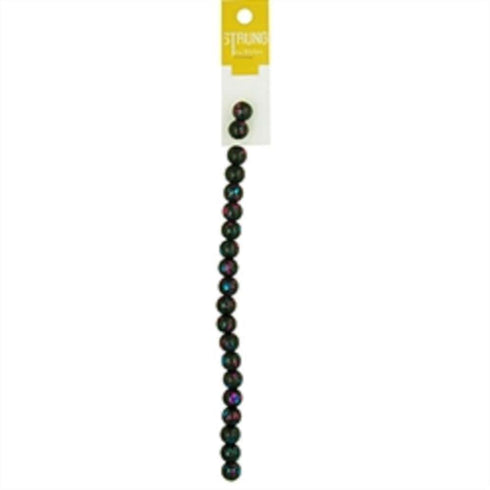 AussieSuperStore Jewellery Making Supplies Glass Paint Splat Black Strung Beads Glass Paint Splat Black Strung Beads | Jewellery Making Beads | Jewellery Making Supplies 9323823205058 BBS19030
